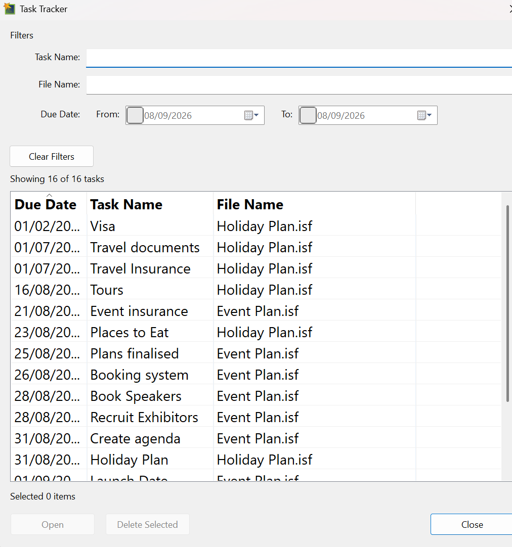 Task Tracker - See all due tasks in one place