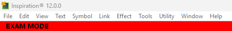 Exam Mode text on red background to alert than Exam Mode is on